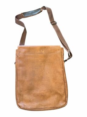 Waterfield Men's Brown Leather Crossbody 17in large Messenger Bag